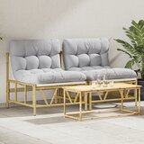 vidaXL Vrtne opuštajuće stolice 2 kom s jastučićem 60x80x71 cm Čelik | shoptok.hr