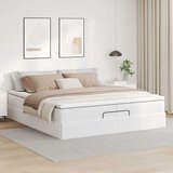  Okvir kreveta s madracima bijela 200x200 cm umjetna koža | shoptok.hr