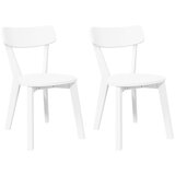 Maison Chic Jedilni stoli - Vzorci stoli 2 kosa bele masivne lesene gume A185, (22032529) | Shoptok.si