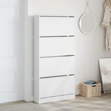 Ormarić za cipele s 4 preklopne ladice bijeli 80x21x163,5 cm | shoptok.hr