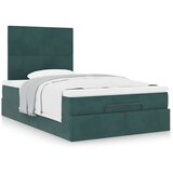 vidaXL Otomanski krevet s madracima tamnozeleni 120x200 cm baršunasti | shoptok.hr