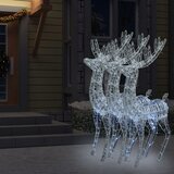 vidaXL XXL severni jeleni iz akrila 250 LED 3 kosi 180 cm hladno beli | Shoptok.si