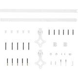  Drsna vrata s kompletom vodil 90x210 cm trdna borovina, (20804598) | Shoptok.si