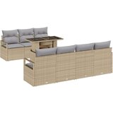 8-delni set vrtnih kavčev z blazinami Bež poli ratan | Shoptok.si