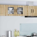  Zidni stakleni ormarić 2 pcs Sonoma hrast 40 x 31 x 40 cm | shoptok.hr