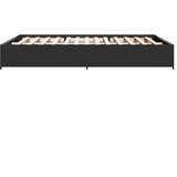  Okvir kreveta crni 140 x 200 cm od konstruiranog drva i metala | shoptok.hr