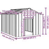  za pse s krovom 113x153x101 cm pocinčani čelik | Eponuda.com