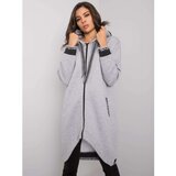 Fashion Hunters Women's gray zip hoodie | Shoptok.si