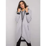 Fashion Hunters Women's gray zip hoodie