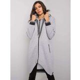 Fashion Hunters Women's gray zip hoodie Cene