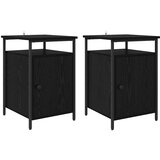 vidaXL Noćni ormar 2 pcs Crni hrast 40 x 42 x 60cm Konstruirano drvo | shoptok.hr