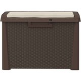  Škatla za shranjevanje z blazino rjava 125 L PP | Shoptok.si