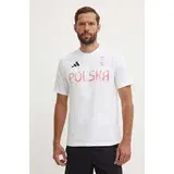 Adidas Kratka majica Olympic moška, bela barva, JF6672