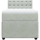 Box spring krevet s madracem svjetlosivi 100x200 cm baršunasti | shoptok.hr