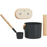  Set kofa za saunu 4 pcs Crna 8.5 x 8 x 4.5 cm Aluminij | shoptok.hr