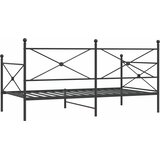  Dnevni krevet bez madraca crni 100x190 cm čelik | shoptok.hr