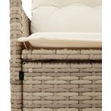  7-dijelni vrtni blagovaonski set od poliratana s jastucima bež 150 x 90 x 75 cm | shoptok.hr