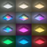 Ksix SmartLED Celeste stropna svjetiljka, 48,5x48,5x9 cm, zvučnik, RGBIC + CCT | shoptok.hr