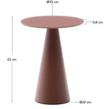 Kave Home Okrugao pomoćni stol sa staklenom pločom stola ø 35 cm Wilshire – | shoptok.hr