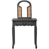 vidaXL Toaletni stolić sa stolcem sivi 65x36x128 cm paulovnija i MDF | shoptok.hr
