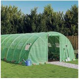 vidaXL Rastlinjak z jeklenim ogrodjem zelen 24 m 6x4x2 m | Shoptok.si