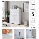 Livetastic PISALNIK leseni material bela, bela, visoki sijaj | Shoptok.si