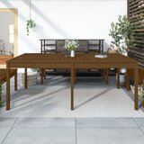 vidaXL Vrtna miza medeno rjava 203,5x100x76 cm trdna borovina Cene
