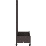  Vrtni saksija s rešetkom i kotačima Smeđa 80 x 40 x 131,5 cm PP | shoptok.hr