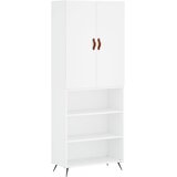  Visoka komoda bijela 69,5x34x180 cm konstruirano drvo Slike