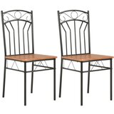 Maison Chic Jedilni stoli - Vzorci stoli 2 kosa rjavi mediapan A386, (22032064) | Shoptok.si