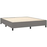  Box spring postelja z vzmetnico temno siva 160x200 cm blago, (20788914) | Shoptok.si