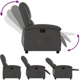  Naslonjač za noge, siva, prava koža | shoptok.hr