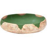 Nadgradni umivaonik zeleno-smeđi ovalni 59x40x15 cm keramički | shoptok.hr