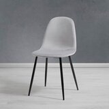 Bessagi Home stol lio, svetlo siva, žamet | Shoptok.si