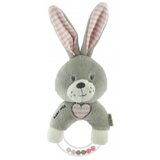 Plišana zvečka zeko grey&pink | shoptok.hr