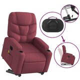 vidaXL Električni masažni naslanjač s funkcijo vstajanja vinsko rdeč | Shoptok.si