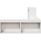  Noćni ormarić sa stolom bijeli 222x107x75 cm masivna borovina | shoptok.hr