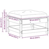 Noge za odmaranje u vrtu Masivna borovina Vosak Smeđa - Vosak smeđa bor naslon za noge | shoptok.hr