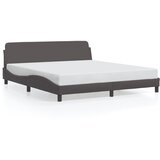  The Living Store Posteljni okvir z vzglavjem siv 180x200 cm umetno usnje - Posteljni Okvir, (21450498) | Shoptok.si