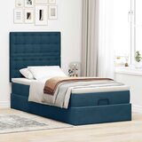  Okvir kreveta s madracima tamnoplavi 90x190cm baršunasti | shoptok.hr
