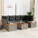 vidaXL 7-dijelni vrtni sofa set s jastučićima siva poli ratan akacija Cijene