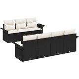  8-dijelni vrtni set sofe s jastučićima crni poli ratan | shoptok.hr