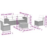  6-dijelni set vrtnih sofa s jastucima od poliratana | shoptok.hr