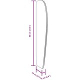  Uši uzglavlja Svijetlo siva 80 x 23 x 6 cm Baršun | shoptok.hr