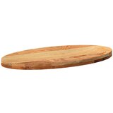vidaXL Mizna plošča svetlo rjava 80x40x4 cm trdna hrastovina ovalna | Shoptok.si