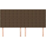  Posteljno vzglavje 4 kosa temno rjav 80x5x78/88 cm blago, (20954314) | Shoptok.si