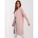 Fashion Hunters Light pink cardigan with wool Cene