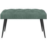  Klupa s gumbastim tkanjem Morska zelena 80 x 40 x 46 cm Baršun | shoptok.hr