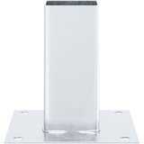  Postolja za stupove kvadratna 4 kom 61x61 mm pocinčani čelik | shoptok.hr