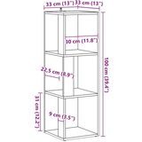 vidaXL Kutni ormar staro drvo 33x33x100 cm konstruirano drvo | shoptok.hr